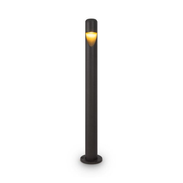 Borne déclairage LED métal 60 cm de haut IP65 graphite rond