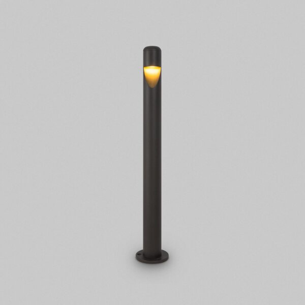 Borne déclairage LED métal 60 cm de haut IP65 graphite rond