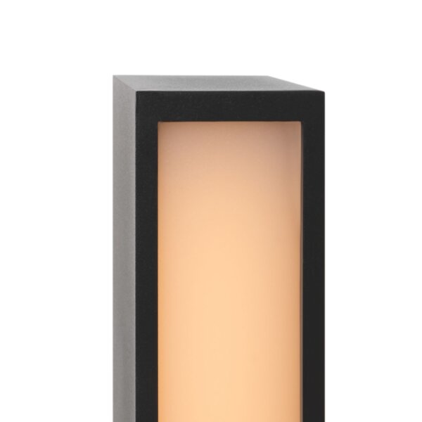 Borne déclairage LED métal 60 cm IP65 graphite carré LISA