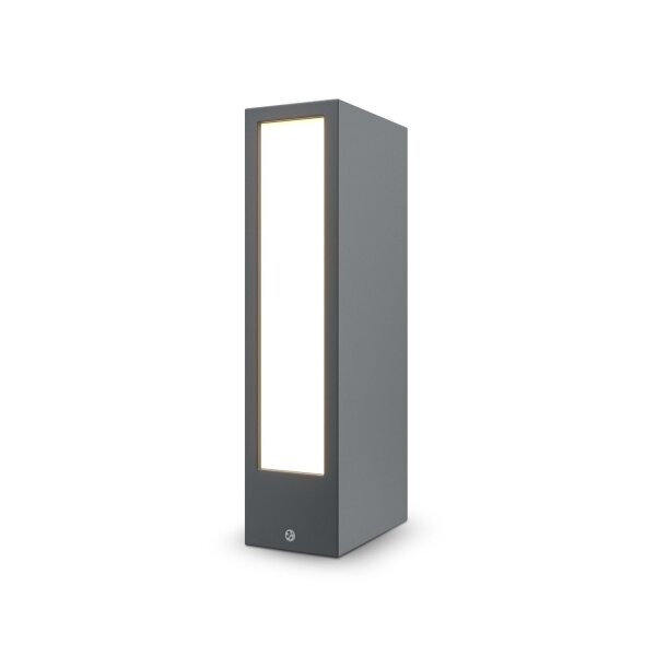 Borne déclairage LED Métal 25 cm IP65 Graphite carré LISA