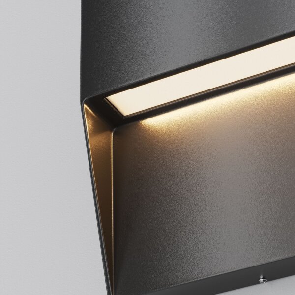 Lampe dextérieur murale LED aluminium IP54 noire carrée