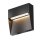 Lampe dextérieur murale LED aluminium IP54 noire carrée