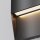 Lampe dextérieur murale LED aluminium IP54 noire carrée