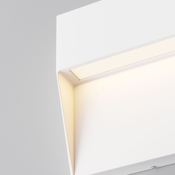 Lampe dextérieur LED murale aluminium IP54 blanche carrée 100 lm
