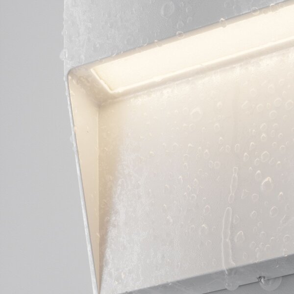 Lampe dextérieur LED murale aluminium IP54 blanche carrée 100 lm