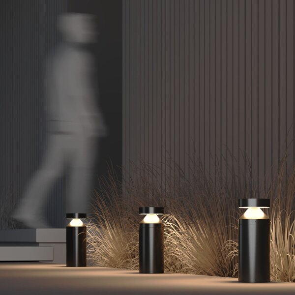Borne déclairage LED aluminium IP65 hauteur 30 cm graphite