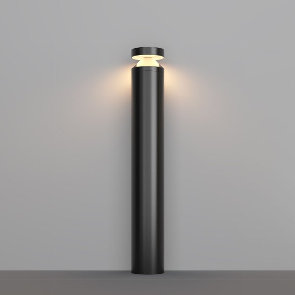 Borne déclairage LED aluminium IP65 300 lm hauteur 80 cm ronde