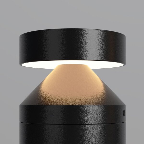 Borne déclairage LED aluminium IP65 300 lm hauteur 80 cm ronde