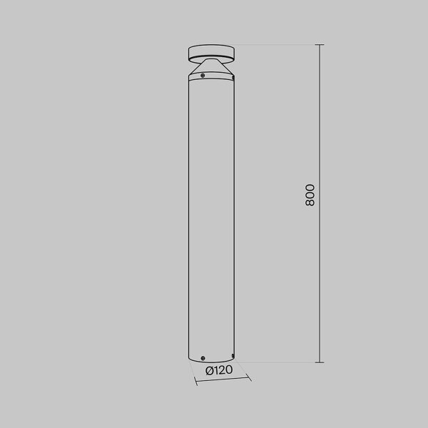 Borne déclairage LED aluminium IP65 300 lm hauteur 80 cm ronde