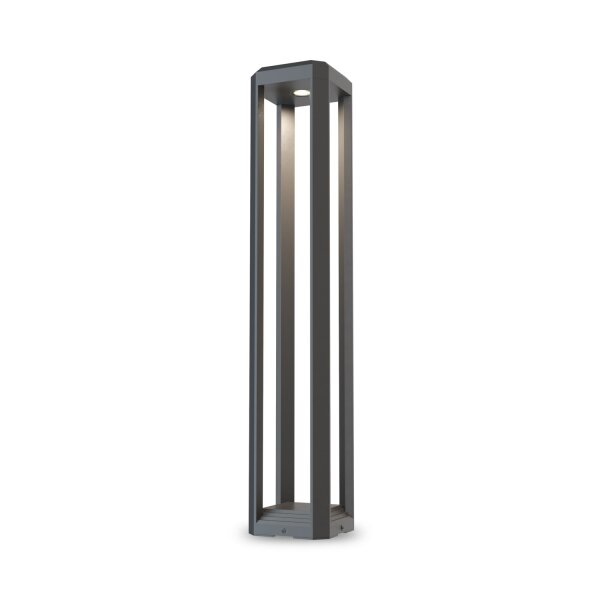 Borne déclairage LED Aluminium IP65 80 cm Gris carré TIM