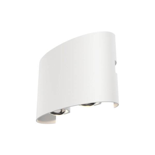 Lampe LED dextérieur murale métal IP54 L : 12 cm Up Down blanc
