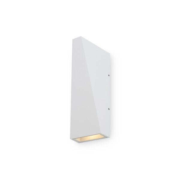 Lampe dextérieur murale métal LED IP54 hauteur 20 cm Up Down blanc