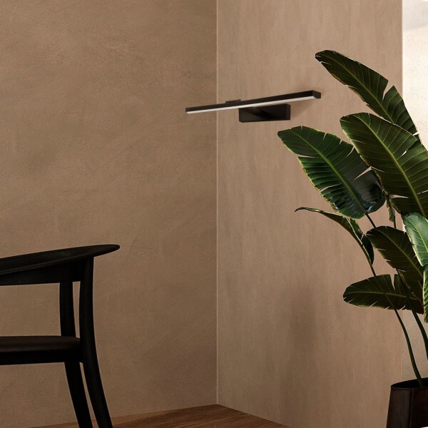 Lampe à miroir LED métal 49,5 cm de large noir 820 lm
