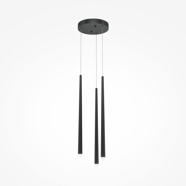 Suspension aluminium LED 26 cm de large noir blanc