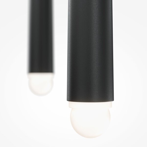 Suspension aluminium LED 26 cm de large noir blanc