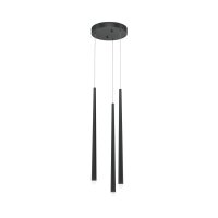 Suspension aluminium LED 26 cm de large noir blanc