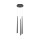 Suspension aluminium LED 26 cm de large noir blanc