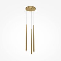 Suspension aluminium LED 26 cm de large en laiton blanc