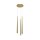 Suspension aluminium LED 26 cm de large en laiton blanc