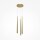 Suspension aluminium LED 26 cm de large en laiton blanc
