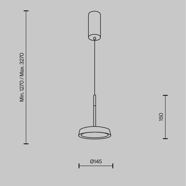 Suspension LED aluminium ronde Ø 15,3 cm 800 lm ISA