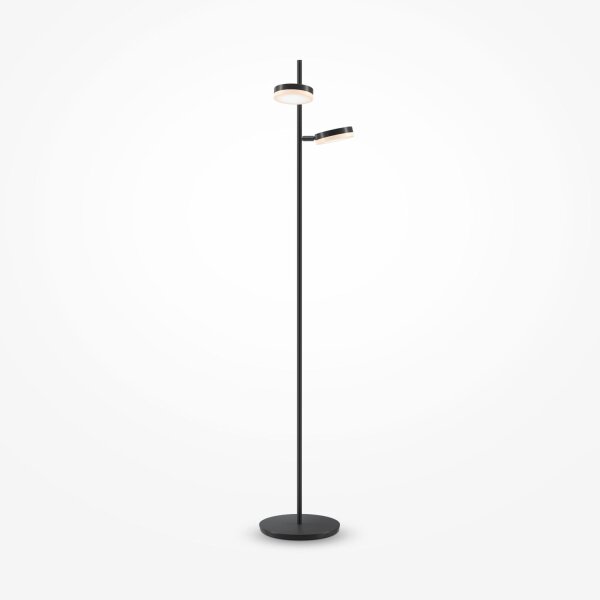 Lampadaire LED métal ajustable 145 cm noir 1000 lm