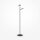 Lampadaire LED métal ajustable 145 cm noir 1000 lm