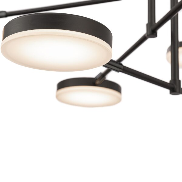 Plafonnier métal LED ajustable noir 2500 lm