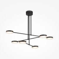 Plafonnier métal LED ajustable noir 2500 lm