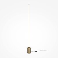 Lampadaire LED variateur métal 145 cm en laiton...