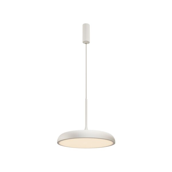 Lampe à suspendre LED métal ronde D : 40 cm H : max. 347 cm Blanc