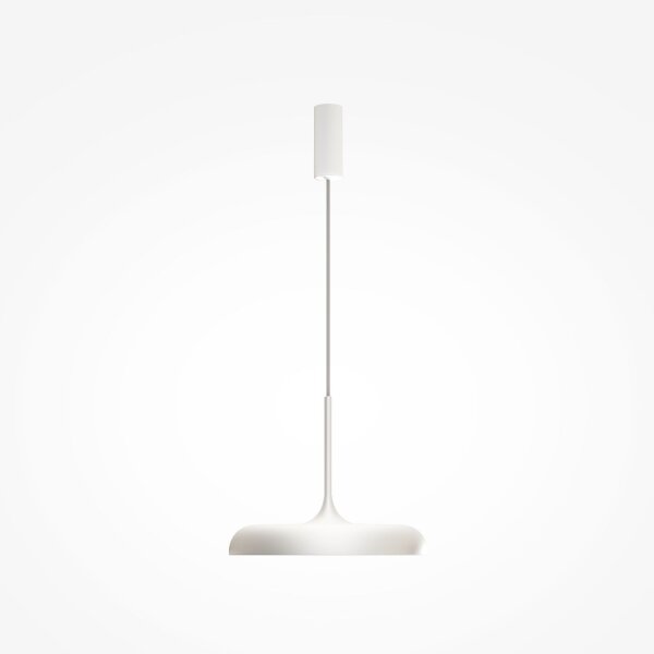 Lampe à suspendre LED métal ronde D : 40 cm H : max. 347 cm Blanc