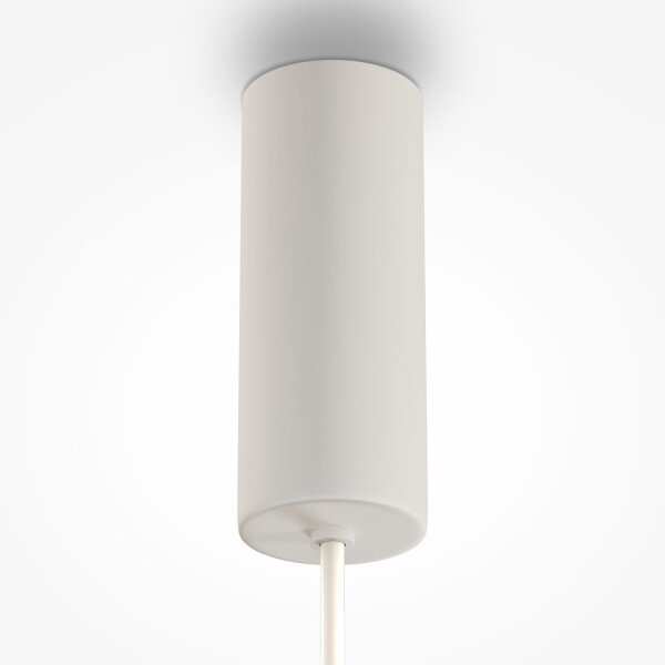 Lampe à suspendre LED métal ronde D : 40 cm H : max. 347 cm Blanc