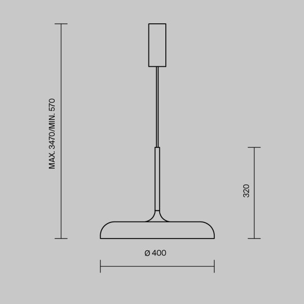 Lampe à suspendre LED métal ronde D : 40 cm H : max. 347 cm Blanc