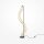 Lampadaire LED métal 154,7 cm de haut en or 3000 lm LEON