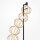 Lampadaire LED métal 154,7 cm de haut en or 3000 lm LEON