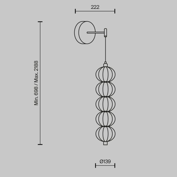 Applique murale LED métal 3000 K lumière blanc chaud 1100 lm
