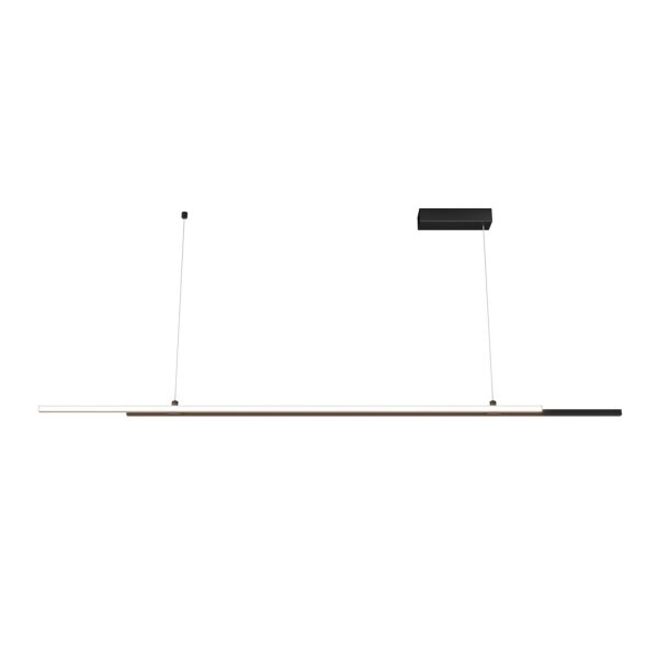 Suspension LED Aluminium H : max. 120 cm Noir LINA