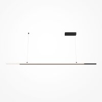 Suspension LED Aluminium H : max. 120 cm Noir LINA
