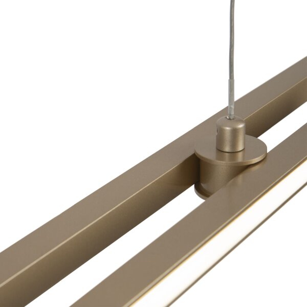 Suspension LED aluminium H : max. 305,5 cm en laiton