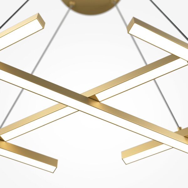 Suspension LED aluminium H : max. 305,7 cm en laiton