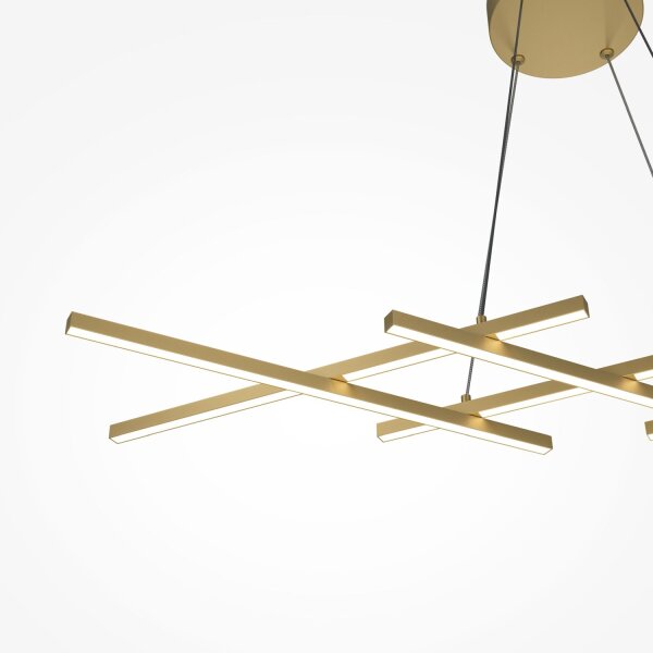 Suspension LED aluminium H : max. 305,7 cm en laiton