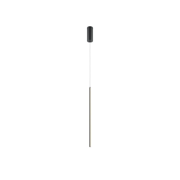 Suspension LED Aluminium rond D : 1,7 cm Noir LINA
