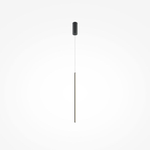 Suspension LED Aluminium rond D : 1,7 cm Noir LINA