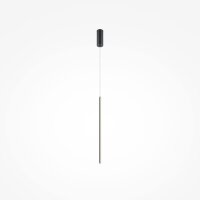 Suspension LED Aluminium rond D : 1,7 cm Noir LINA