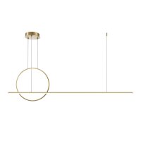 Suspension LED aluminium H : max. 344 cm en laiton