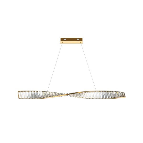 Suspension LED métal H : max. 311,1 cm en laiton
