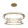 Lustre à LED cristal métal D : 80,5 cm rond Moderne