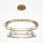 Lustre à LED cristal métal D : 80,5 cm rond Moderne