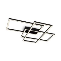 Plafonnier LED métal noir lumière blanc...